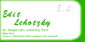 edit lehotzky business card